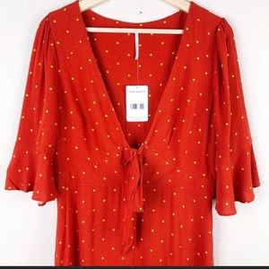 🔥 NWT Free People All Yours Flame Combo Dress